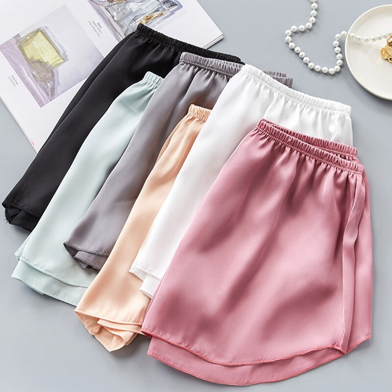 Women’s Satin Pajamas Short Cozy Lightweight Fun Lounge Shorts Sleep Bottoms New