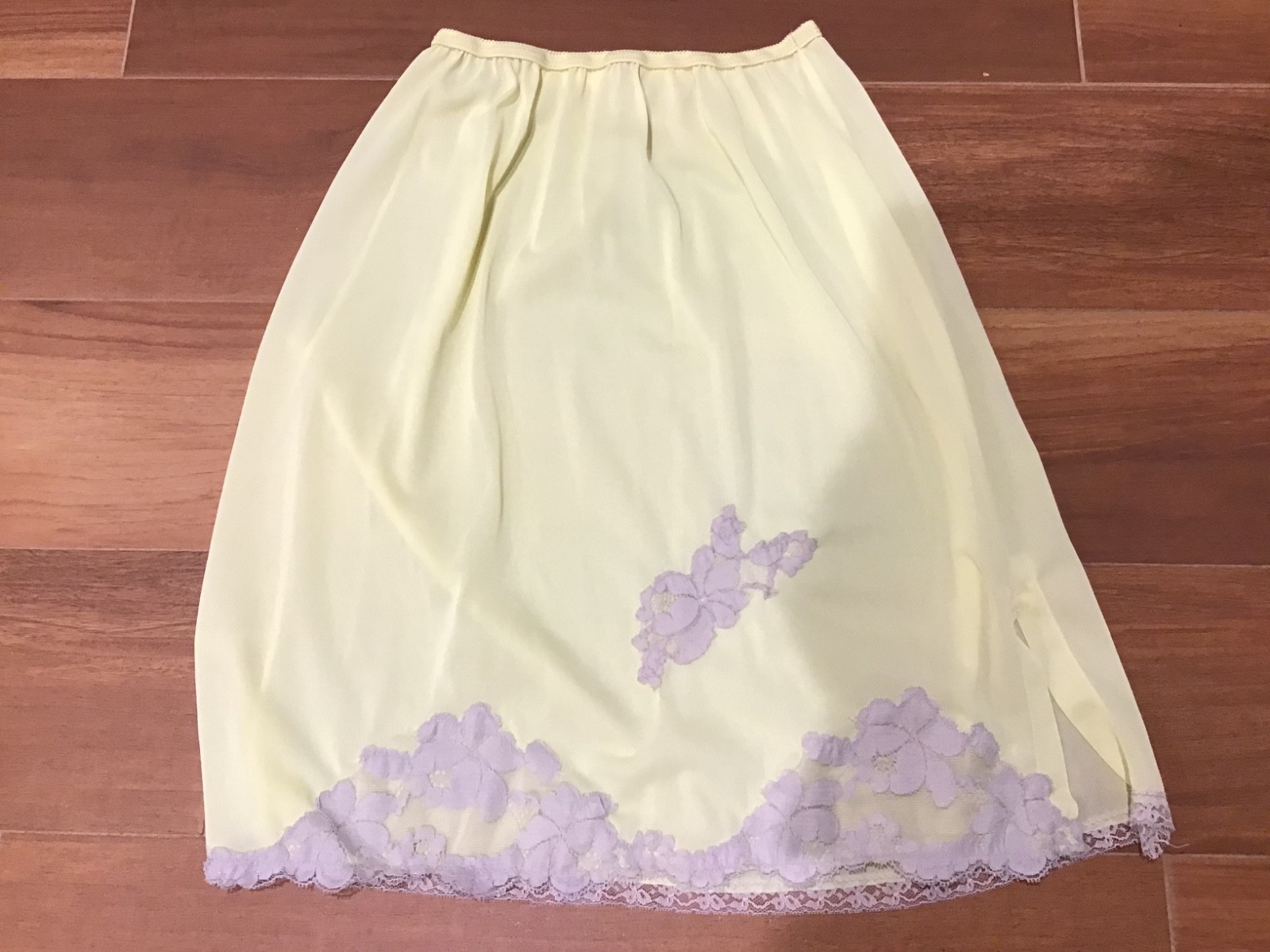 Vintage Authentic Half Slip Floral Lace Cottagecore Coquette Lingerie Medium