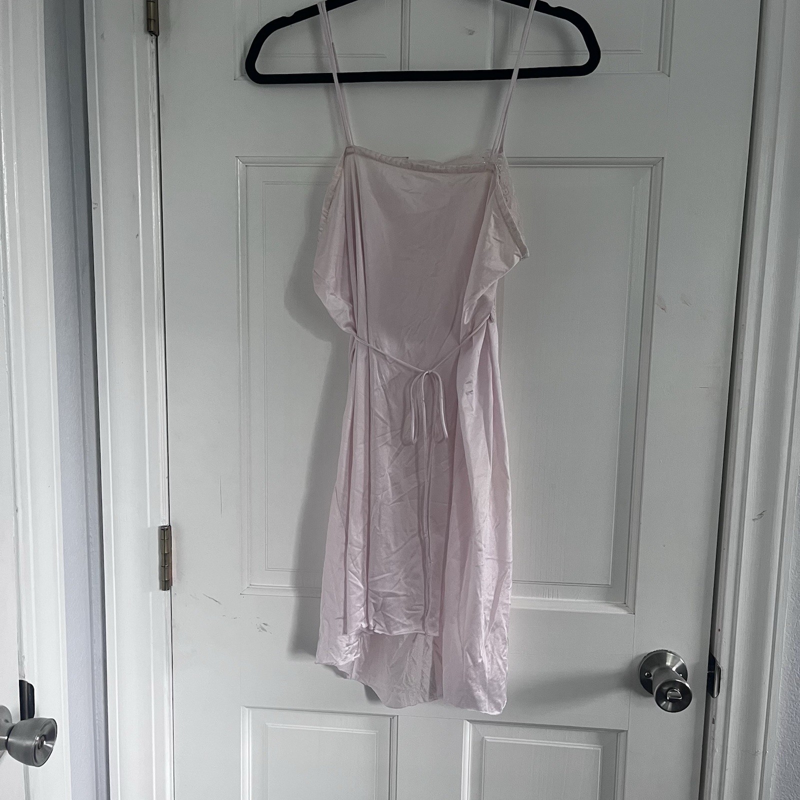 Deena Vintage Pink Lace Trim Slip, Size M