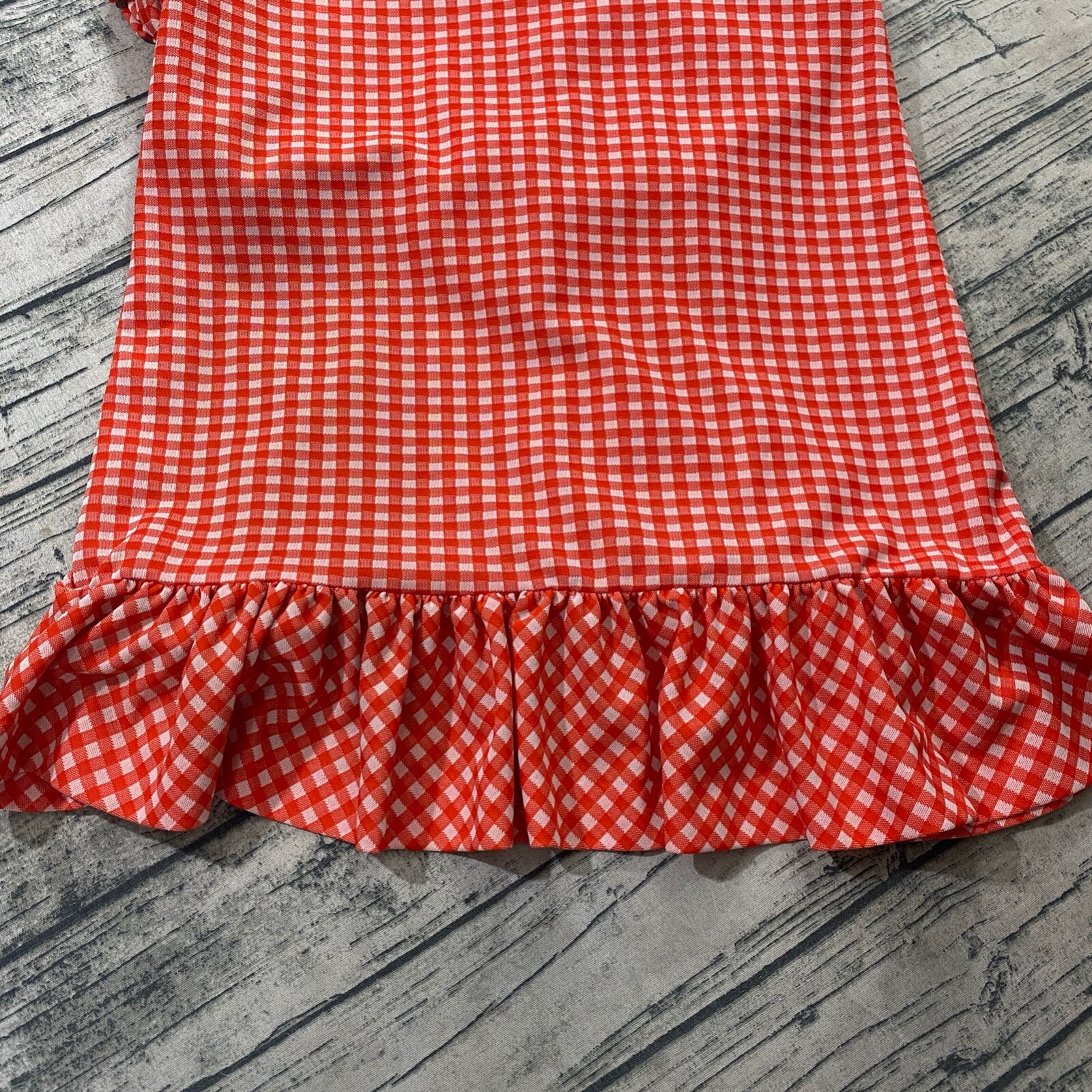 50s 60s Arthur Norgaard Dress (Fits S) Gingham Midi Shirtdress Granny Vtg