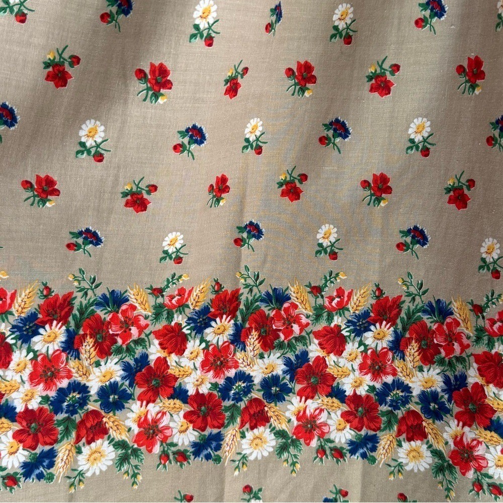 Vintage Jerrie Lurie Floral Prairie Cottagecore Midi Dress sundress 70s Size 12