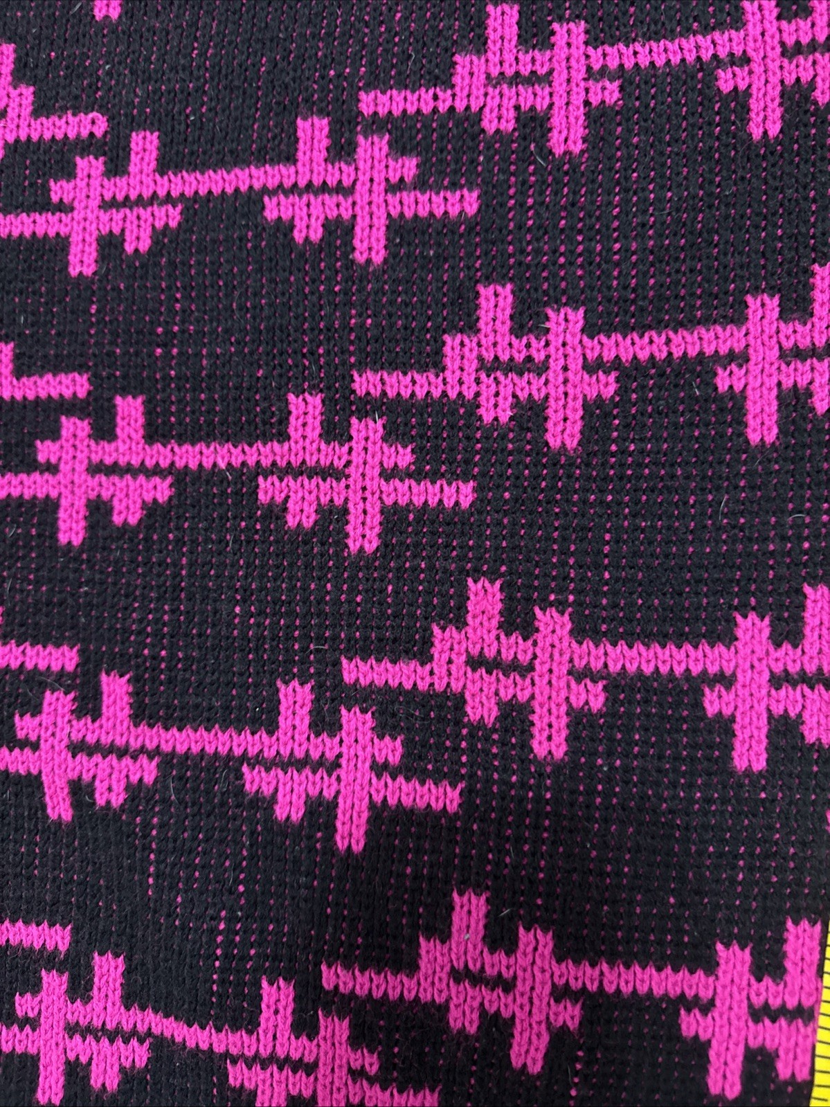 Rave Brand Vintage 80s Graphic Sweater Pink Black Retro Neon Geometric