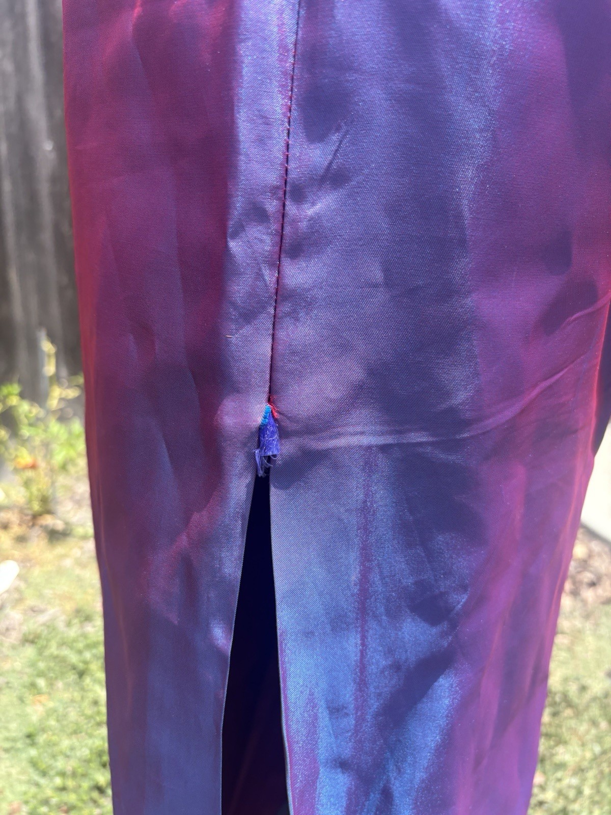 Vintage Jessica McClintock Gunne Sax Millennium Iridescent Purple Dress XS