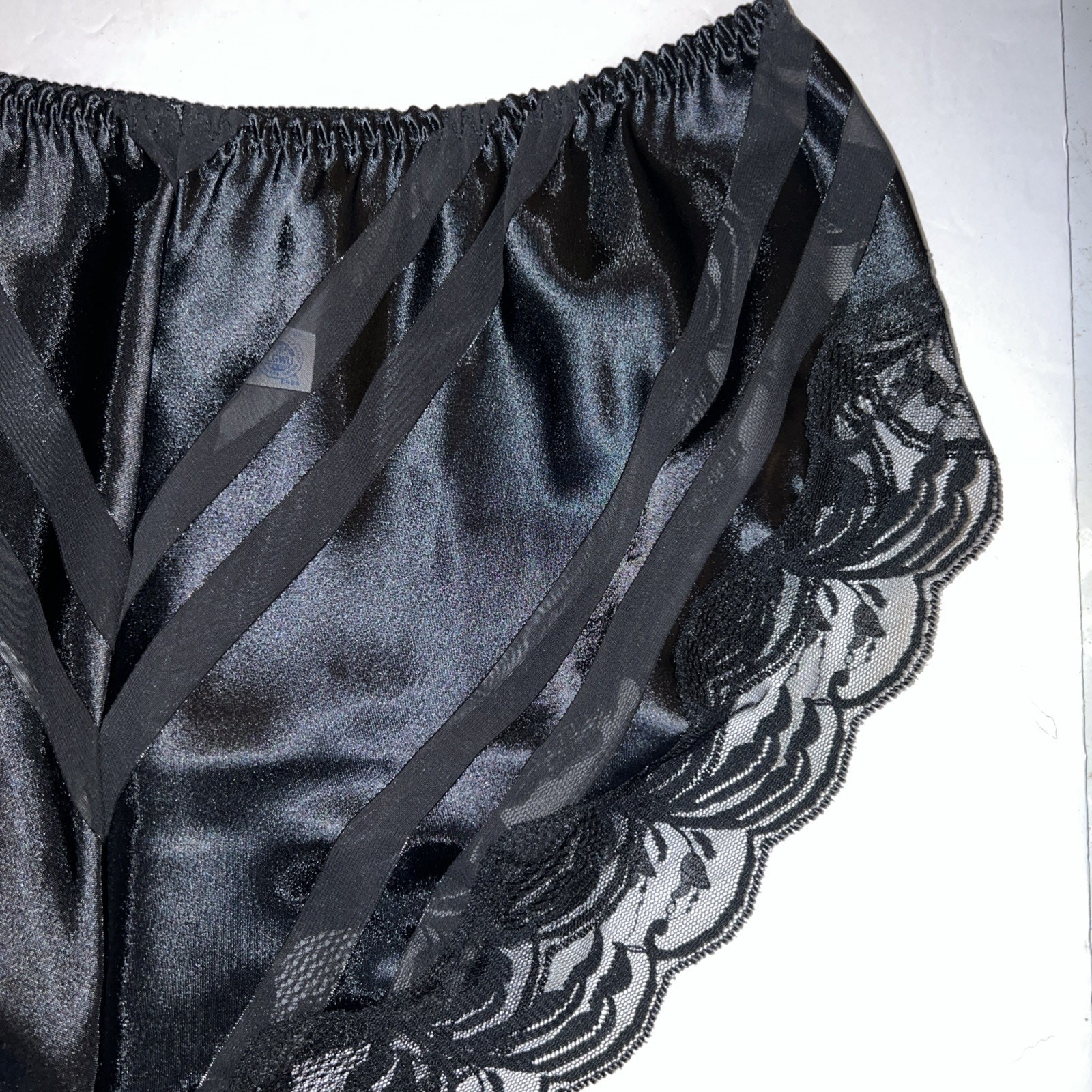 Vtg Maidenform Chantilly Panties Black Lace Trim Women’s Sz 7 A La Carte 93612