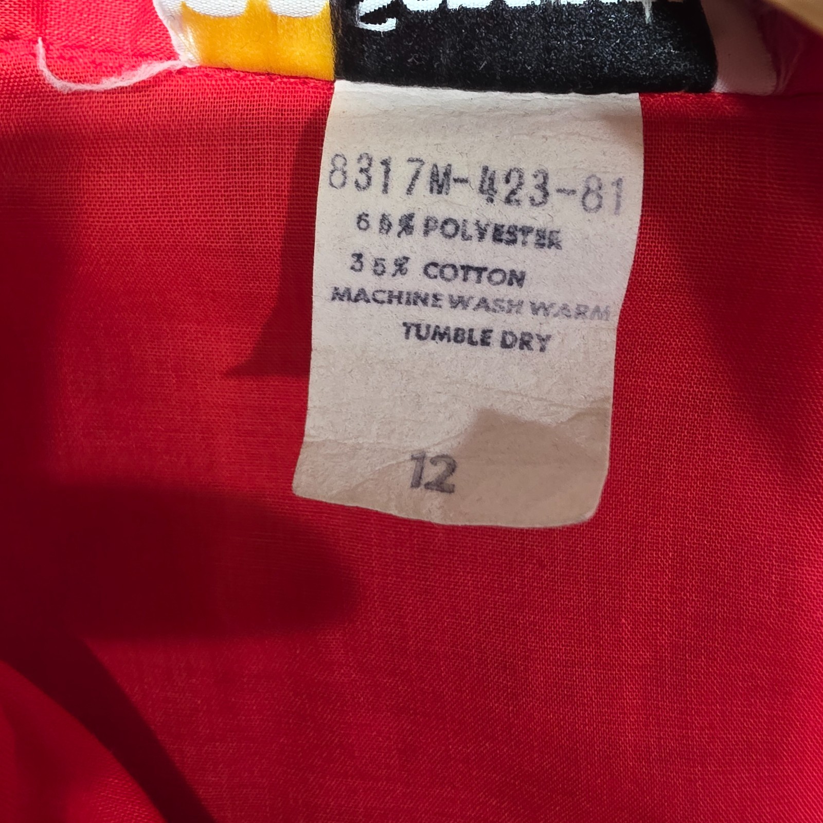 Vintage Separate Pieces Womens Cotton Blend Red Long Sleeve Blouse Sz 12 70s 80s
