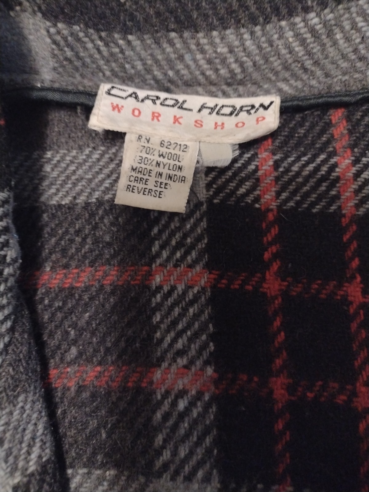Vtg Carol Horn Workshop Knitted Wool Jacket Cardigan Multicolor India