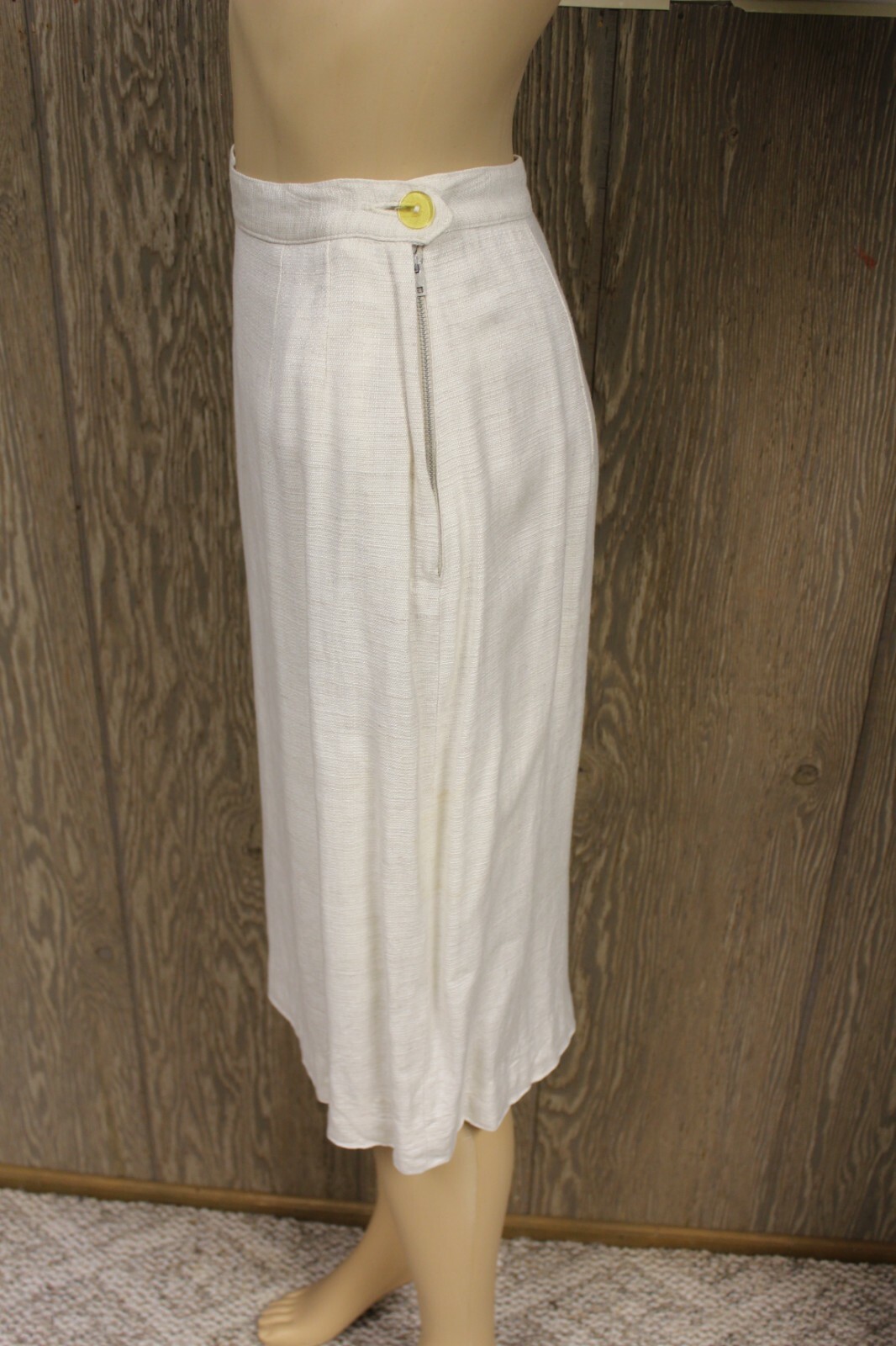 VTG 60s „GILBERT ORIGINAL” LINEN TWEED LINED A-LINE WIGGLE PENCIL SKIRT 25w