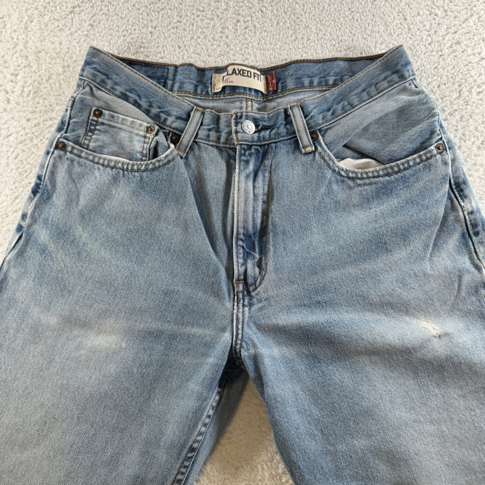 Vintage Levis 550 Mens 32×30 Tag 33×30 Fit Blue Relaxed Jeans Y2K Denim Light