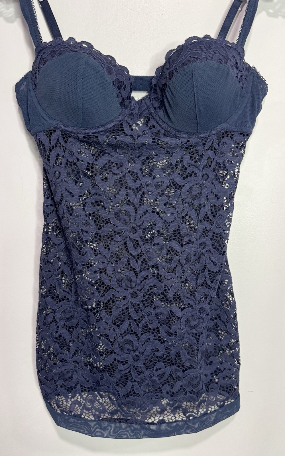 NOS Vintage Y2K Victoria Secret Sexy Little Things Outfit 36C Lacy Dress Navy