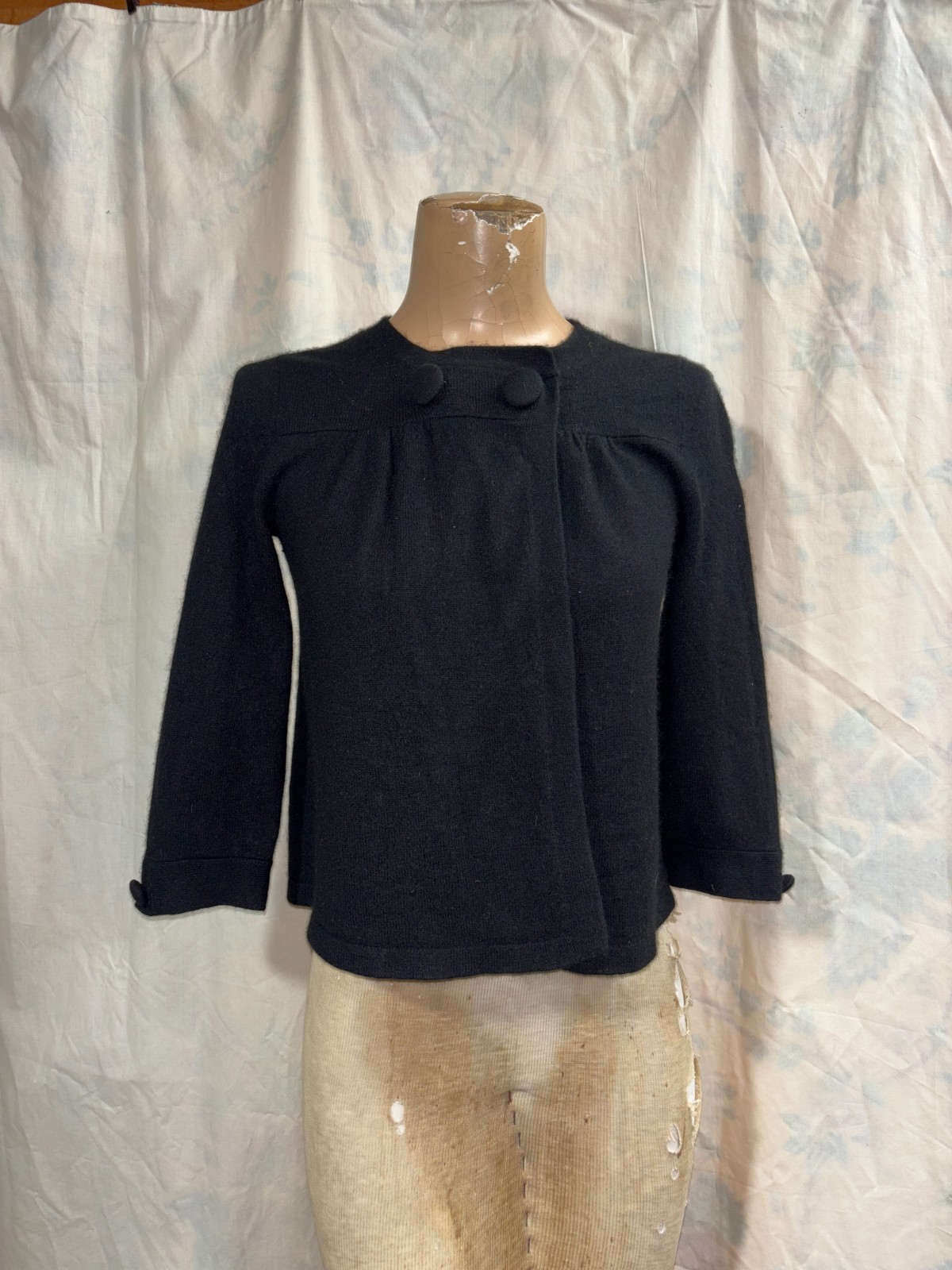 J. Crew Women’s Black Italian Cashmere Sweater Top Tunic Size Small