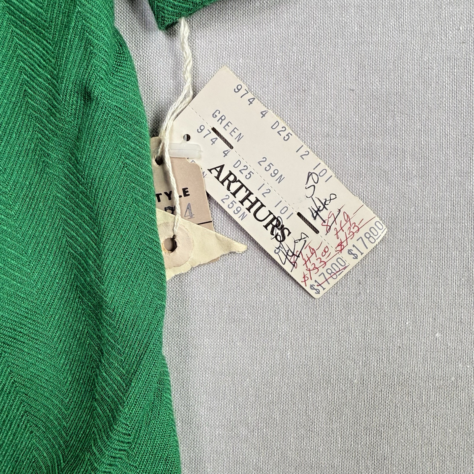 Vintage 1980s – Yves Cossette Depeche Mode – Green Button Sheath Dress Size 8