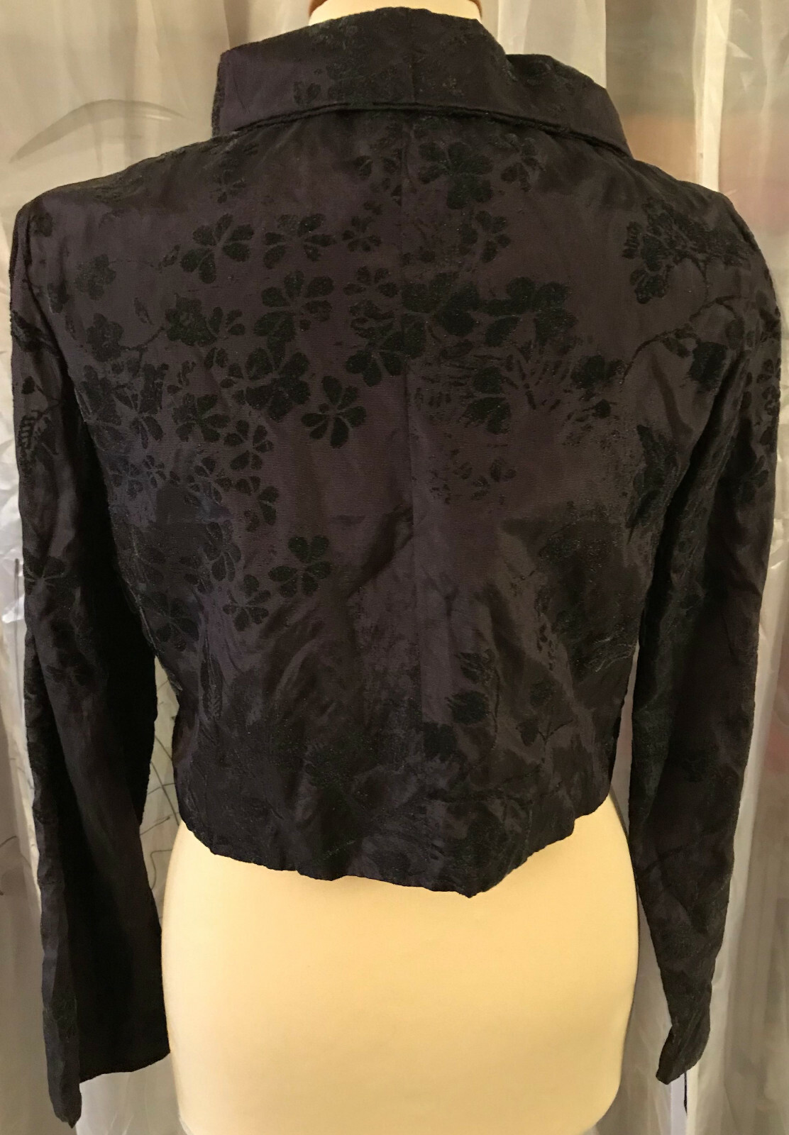 Elegant DESIGNER Ensemble DRESS & BOLERO Jacket Size S Black Purple NOBLE & LIGHTWEIGHT