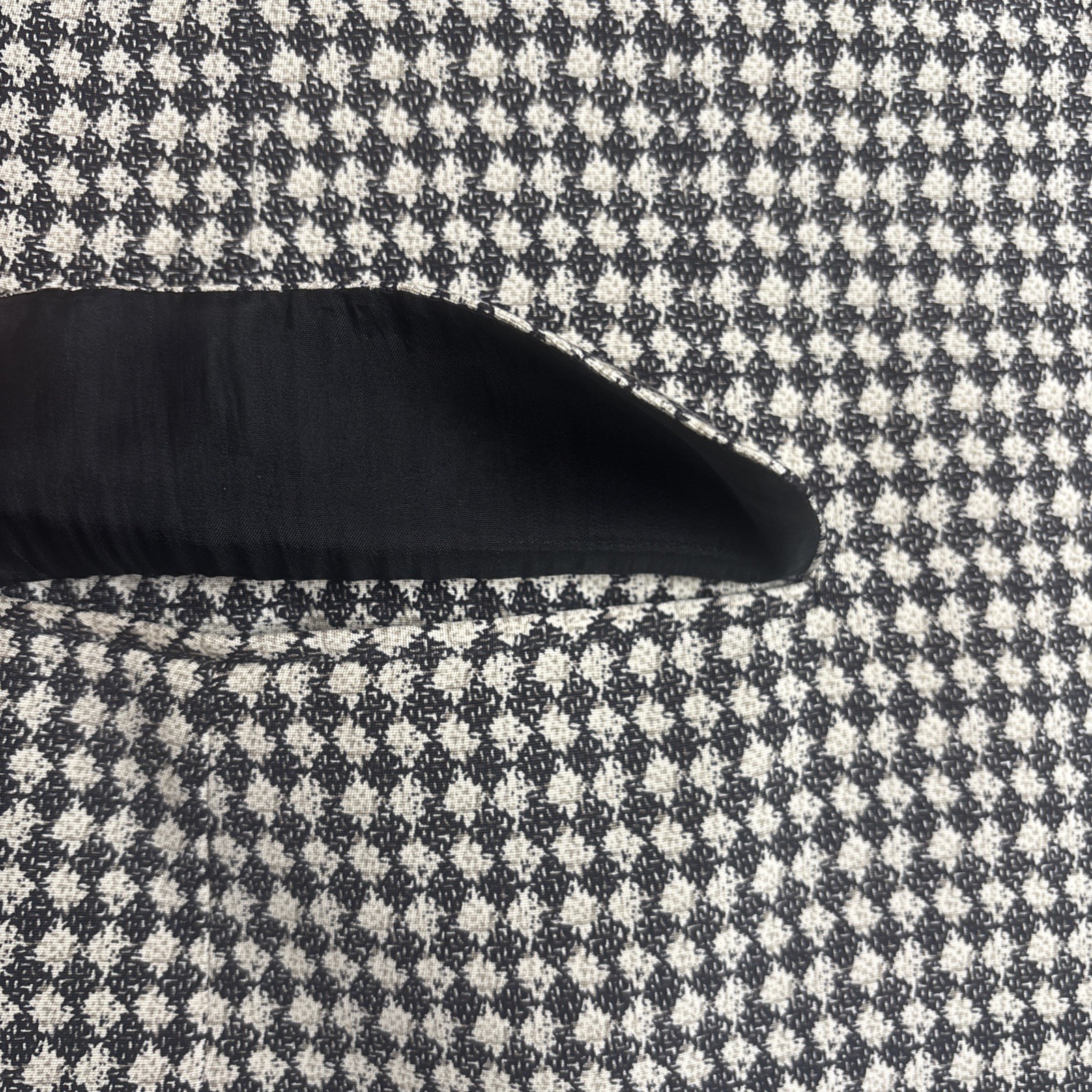 Vintage Women’s Size 10 100% Silk Blazer Geometric Squares Print Career Siren