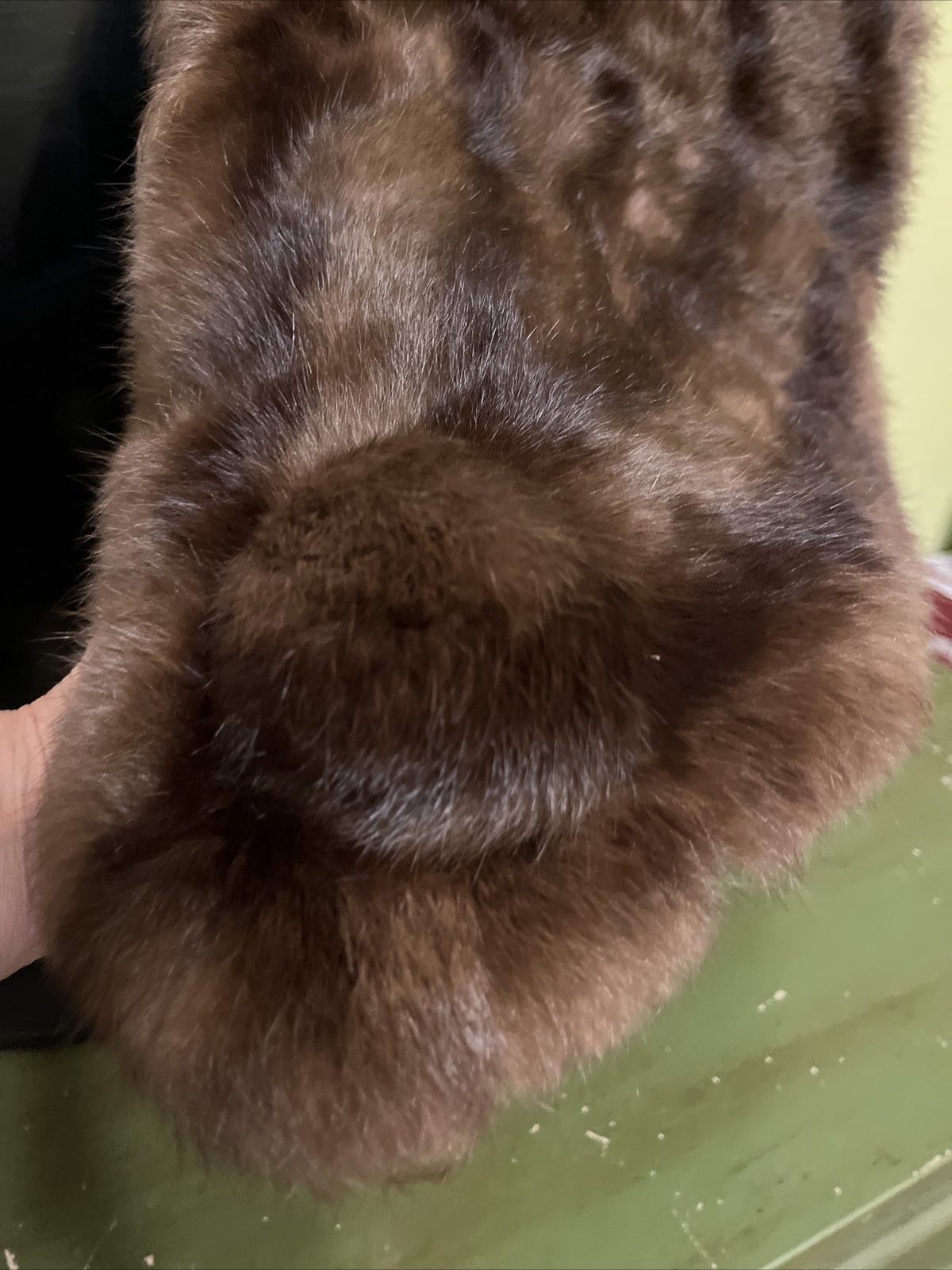 VTG Genuine Brown/Black Russian SABLE Mink Fur Stole Wrap Cape GLAMOROUS 1950’S?