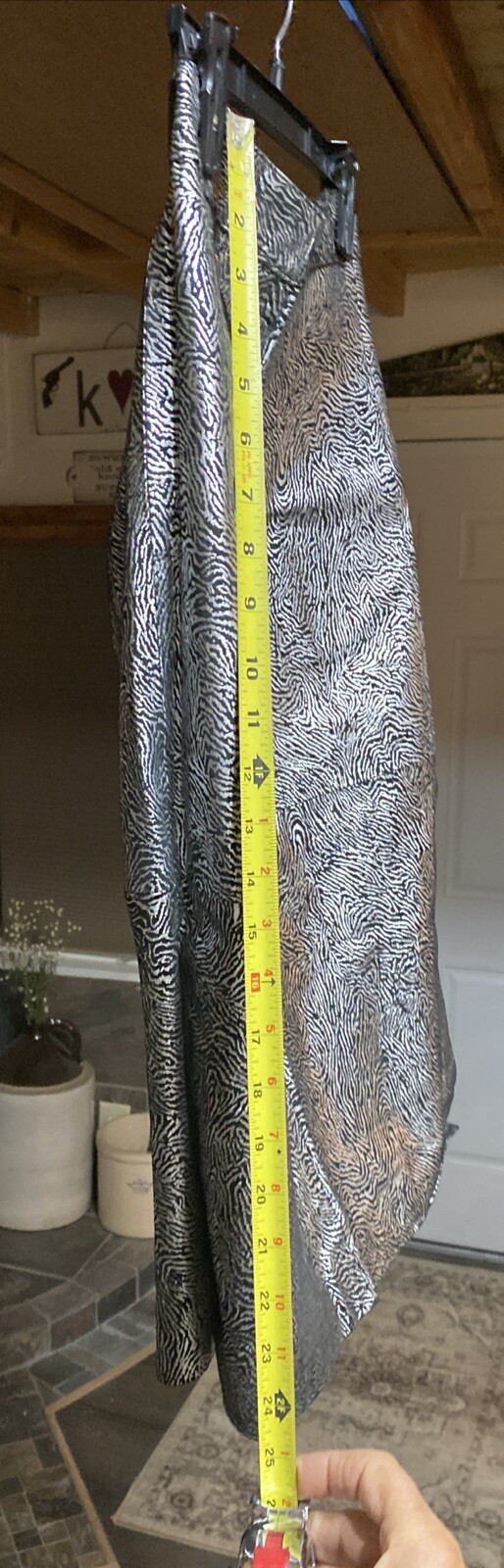 Pia Rucci Leather Skirt Size 10 Small Zebra Pattern Nylon Lining