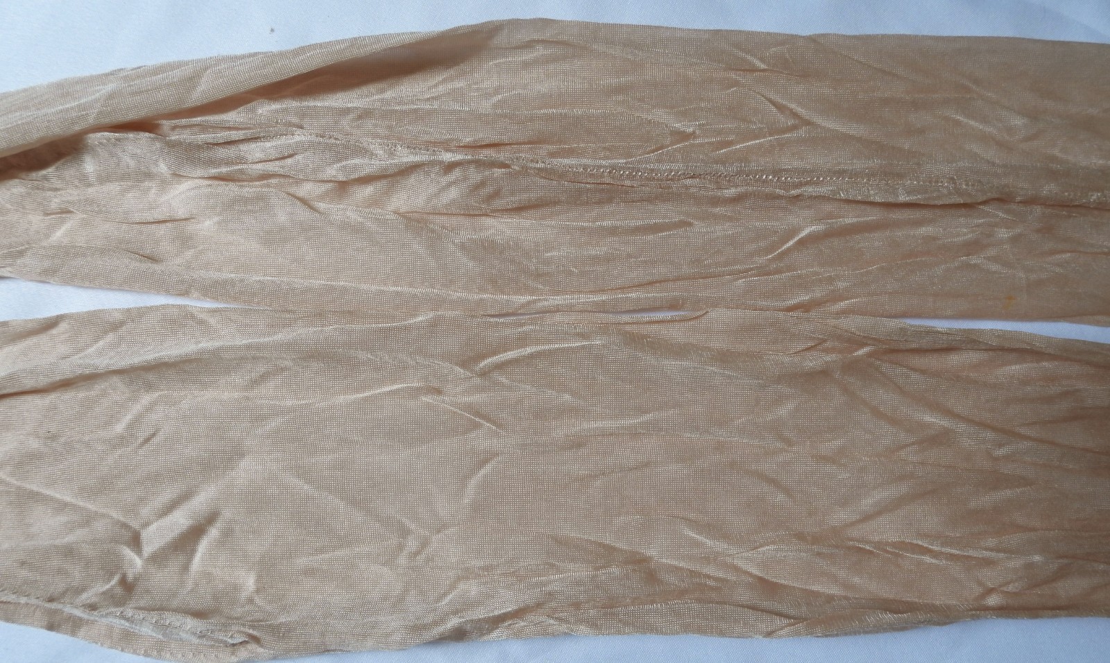 Worn Vtg Berkshire Novofoot Red Top Cuban SEAMED Keyhole FF STOCKINGS 10 31″