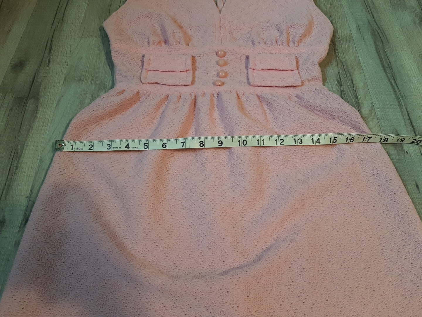 Vtg 60s70s Mod Gogo Mini Party Dress Pink Textured Sz9 Petite Carol Brent