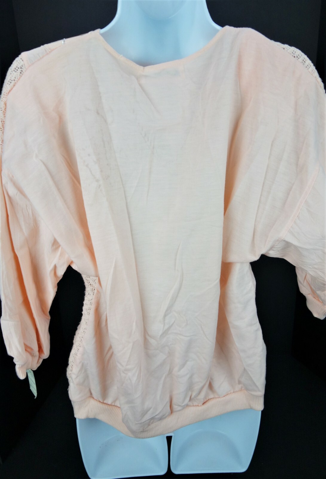 Large Shenanigans Peach Vtg 80s Retro Top Pullover Shirt New DeadStock