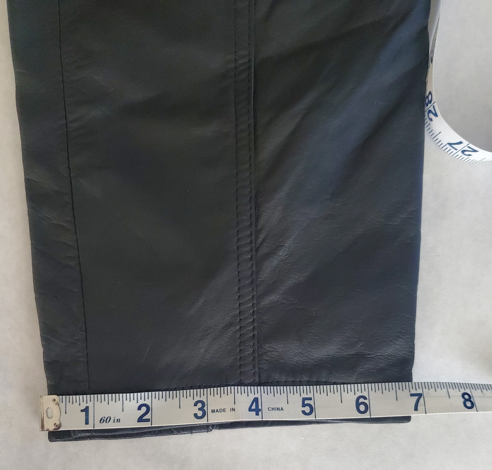 VTG 90’s TOGETHER Black Leather High Rise Straight Leg Lined Moto Pants Size 8