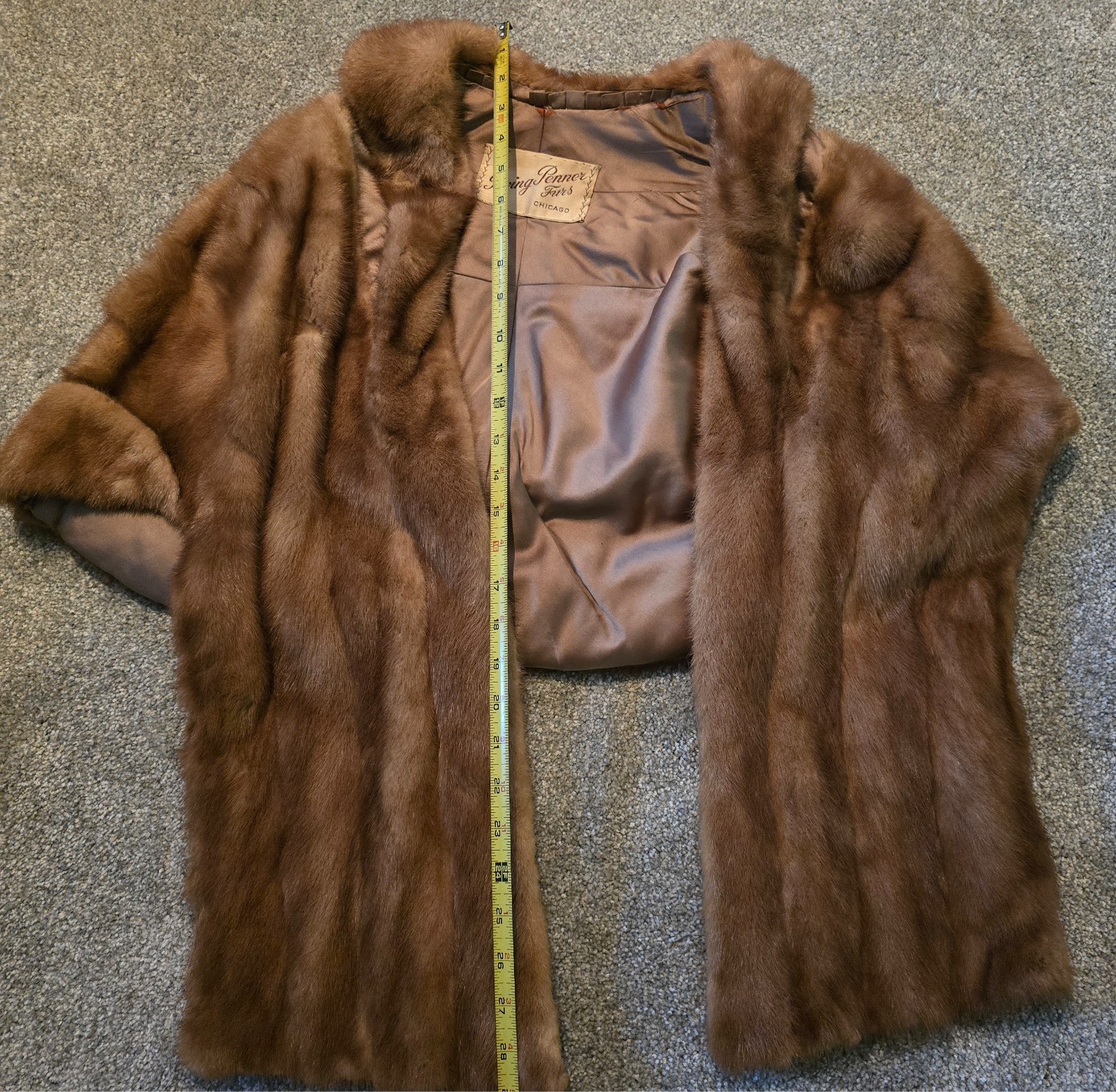 Vintage Irving Penn Chicago Golden Blonde Mink Fur Stole Wrap; Nice Regal Piece!