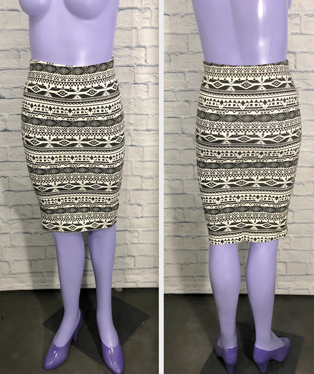Hype Size Small Made in India Cotton Blend Stretch Womens Skirt Ladies