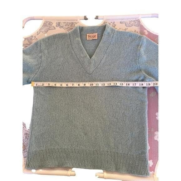 Vintage 1960s Tami 100% Shetland Wool Sweater Marina Blue