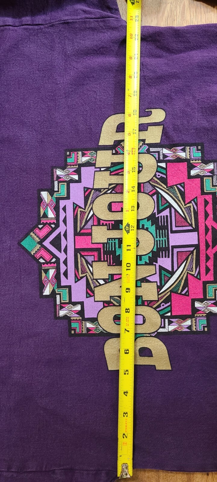 Vintage 90s Bon Jour Sweatshirt Purple Southwest Aztec Tribal Cotton