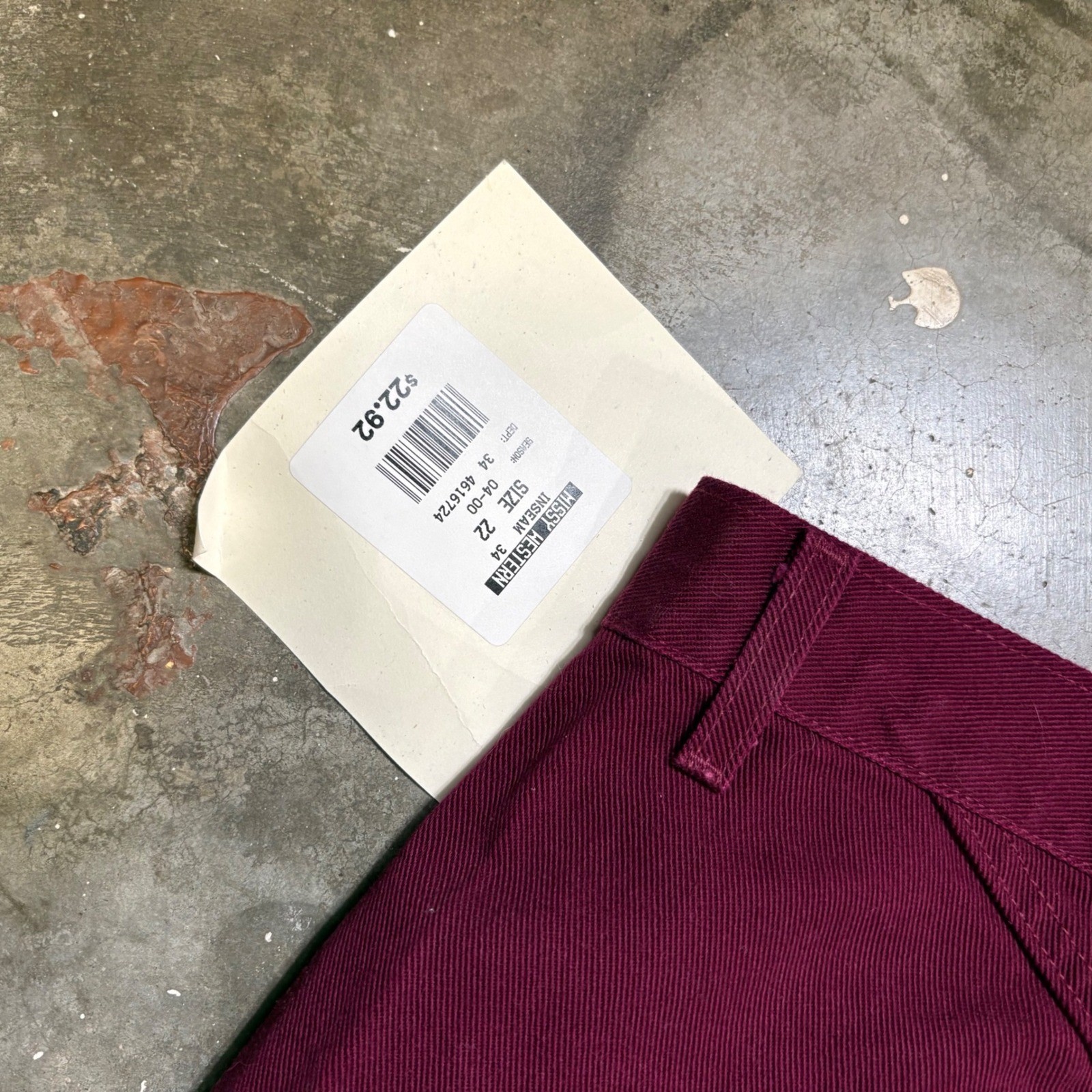 Vintage Ozark Mountain Red Western V-Yoke Jeans Womens 38×34 22 USA Burgundy