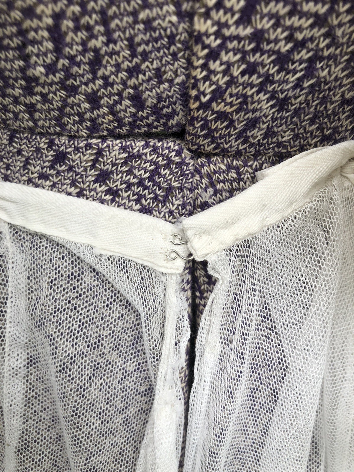 Vintage Edwardian Ethereal 1900’s Sheer Net Embroidery Bodice Skirt B 34” W 28”