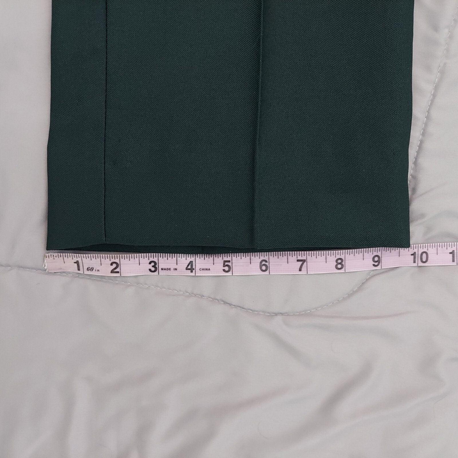 VTG 70s Haggar Green Polyester Pants USA Made Hemmed Capri 32×25 Grandpa Core