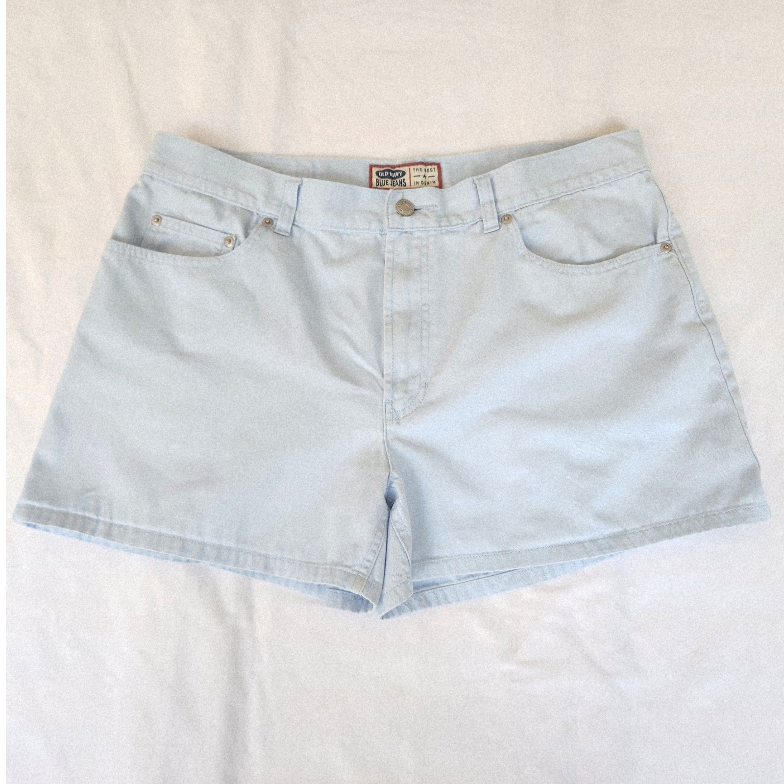Vintage Old Navy Light Blue Light Denim Chino Shorts Size 16