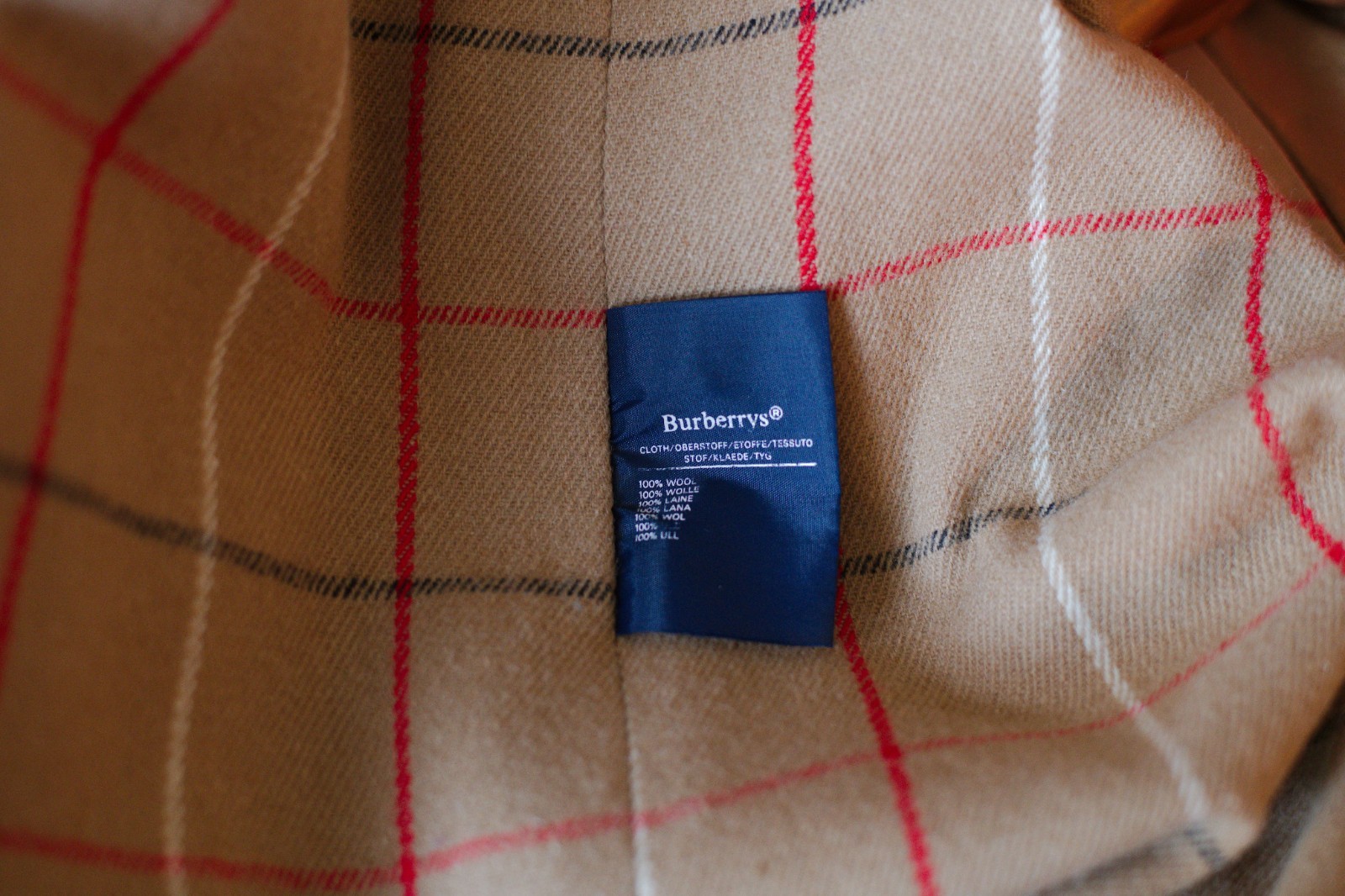 Vintage Burberrys Red Trench Coat Made England Removable Wool Liner Size 14
