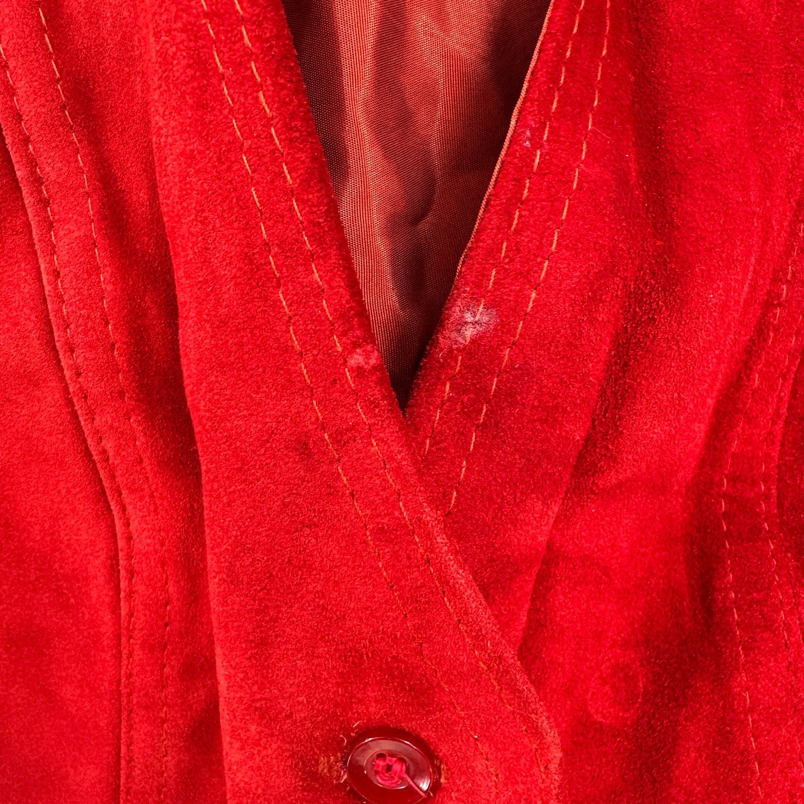 Womens Vintage Suede Vest Size L Western Ranchwear Rodeo Boho Festival Vintage