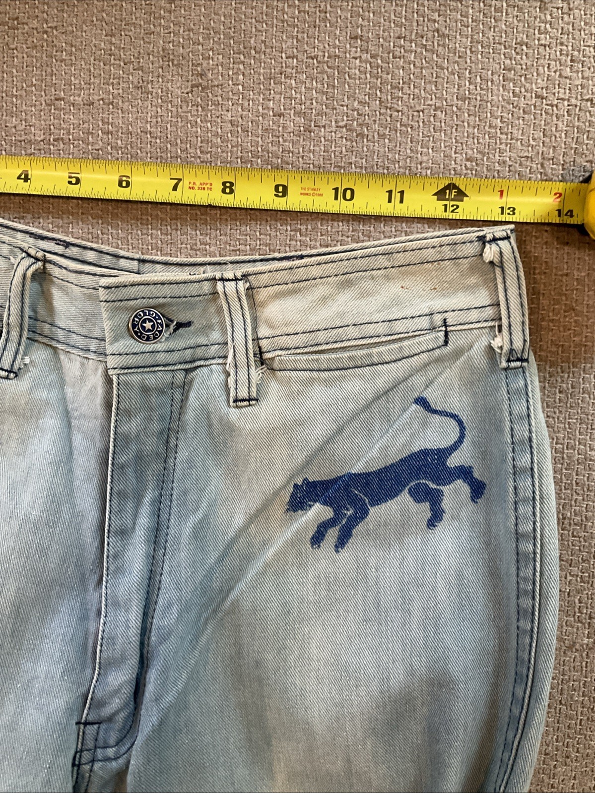 Vintage 70s Faded Glory Bell Bottom Jeans 26×36 Womens Appendagez Flare Hippie