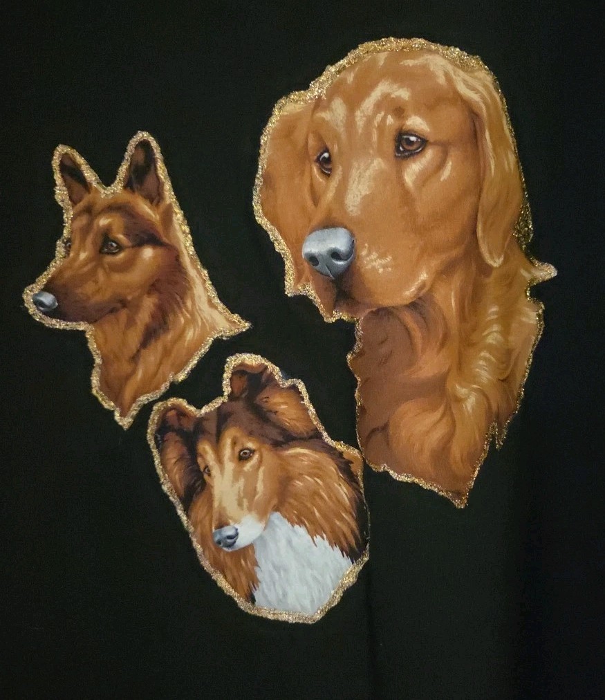 Vintage Womens Cat Dog T Shirt Size XL Granny 90s Made In The USA