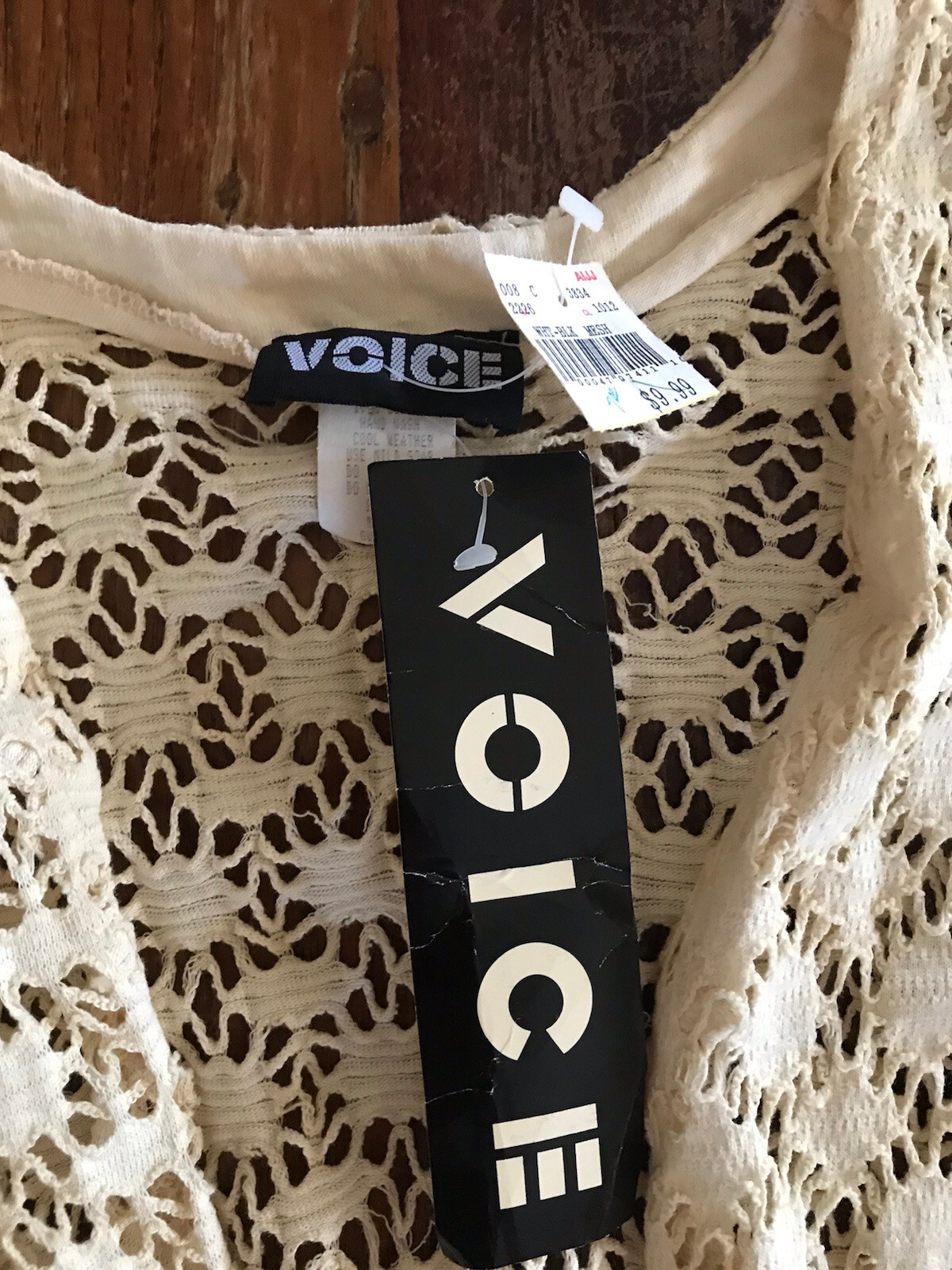 VTG 90’s NEW W/tag long boho cut out netted crochet look vest hippie festival