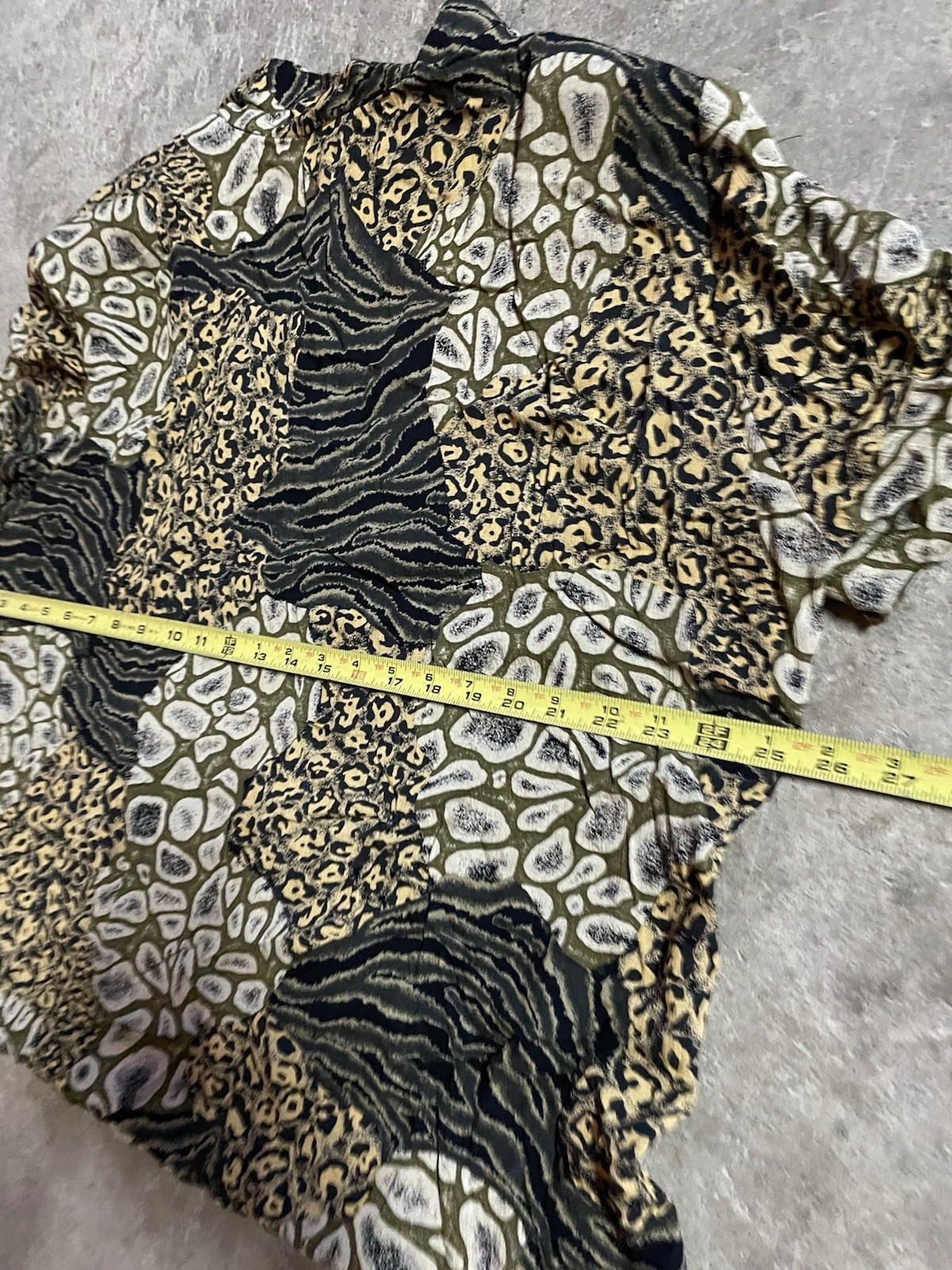 VTG 80s rabbit Designs Women’s All Over Print Leopard 2 Piece Dress Size 22W