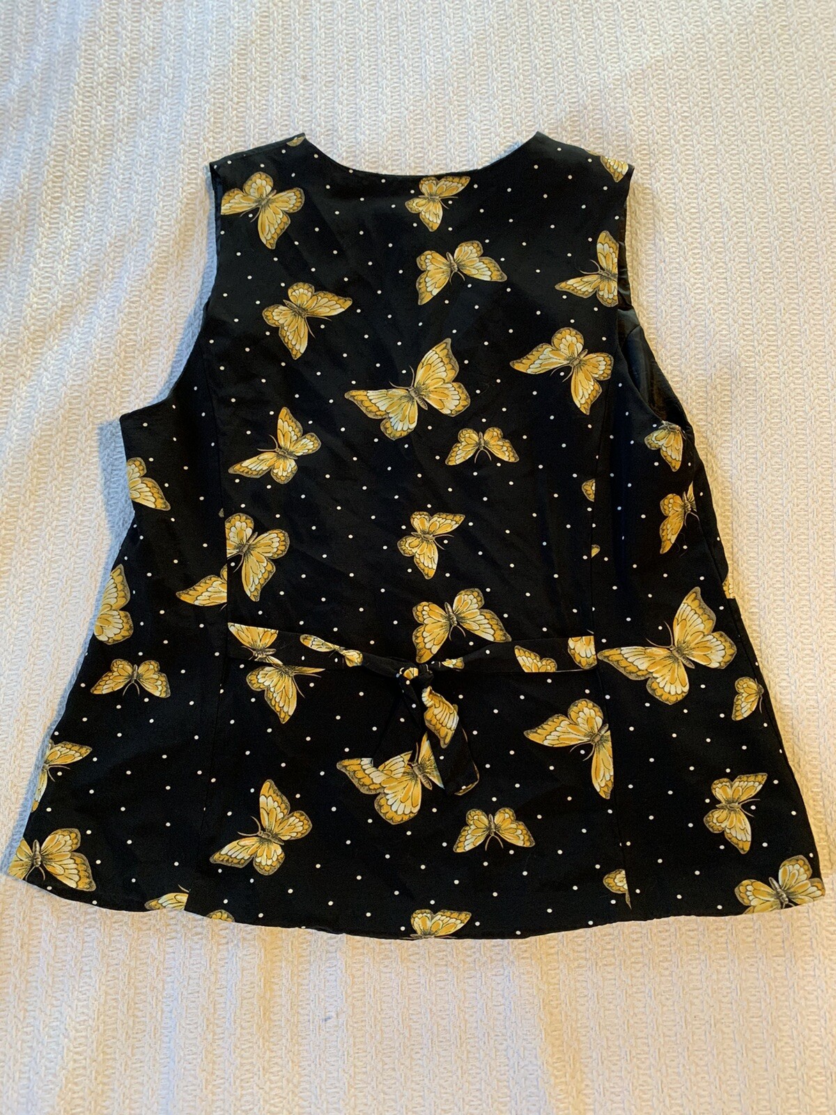 Vintage 90s Moth Print Top Whimsy Goth Boho Dark Academia Cottage Forest Witch M