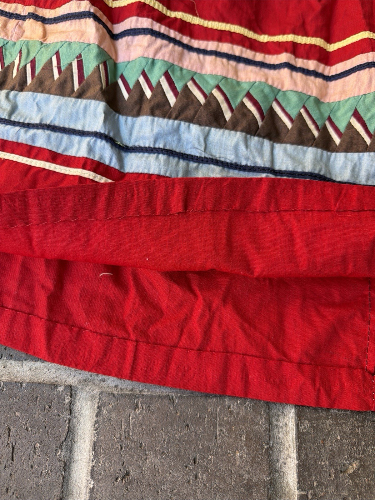 Vintage Seminole Native American Authentic Rare Patchwork Skirt 1950s 40s