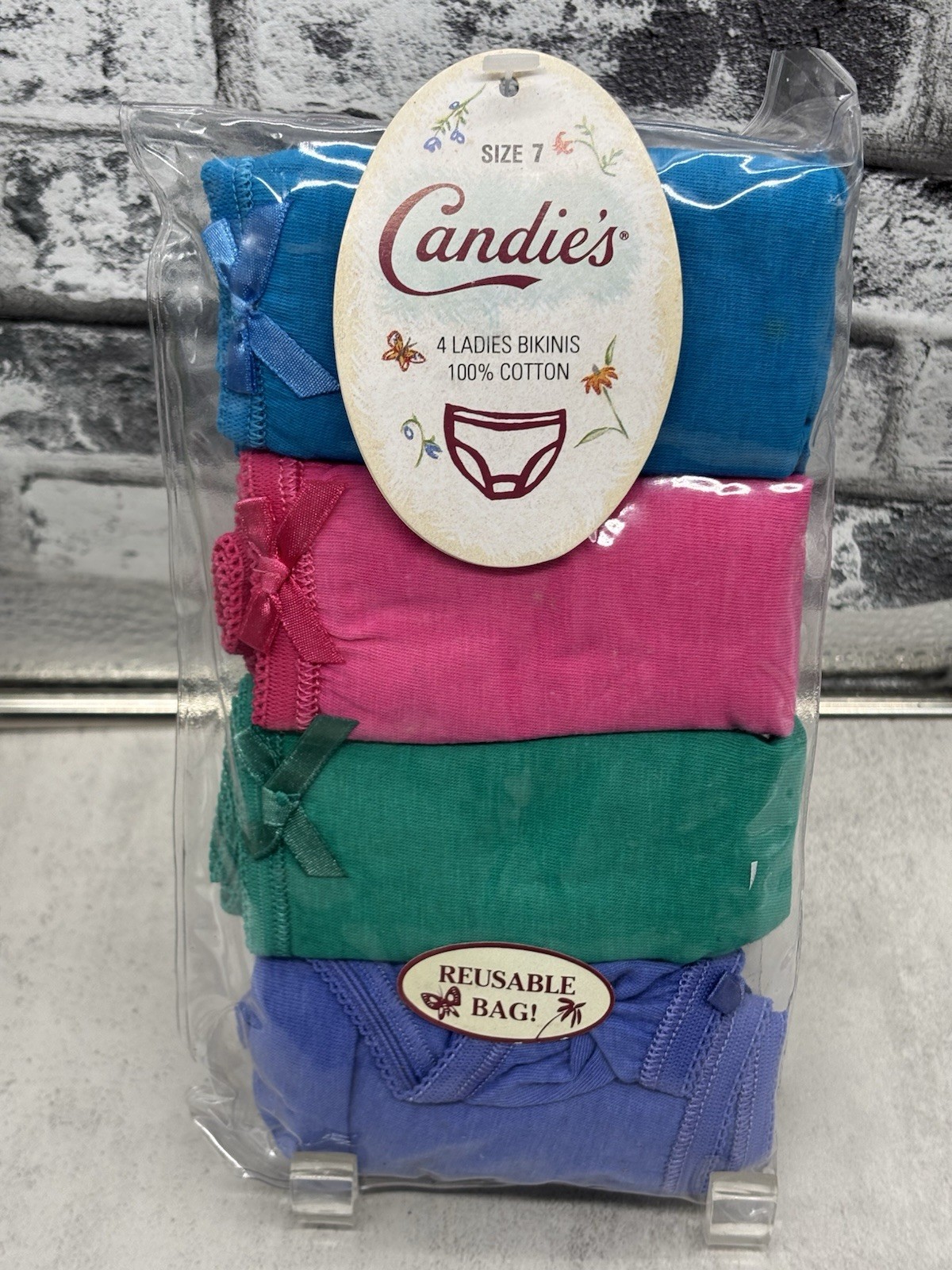 Vintage Candies Hi Cut Briefs Size 7 (4 Pack) NOS