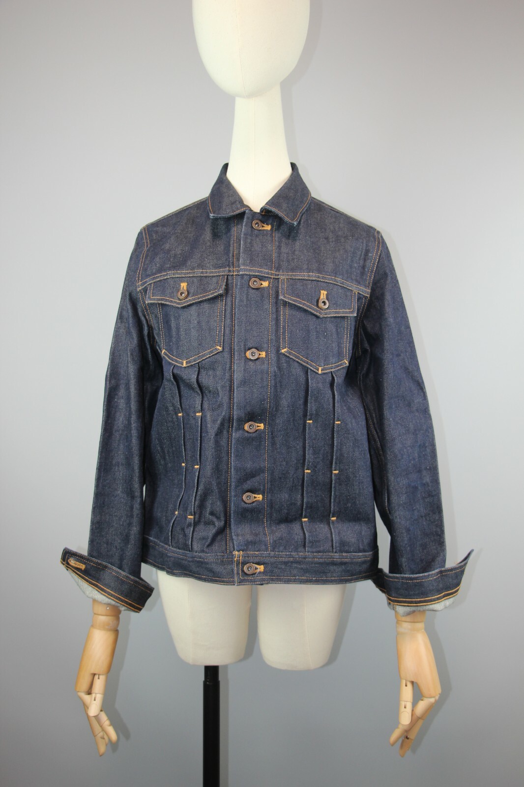 Bulle de Savon womens Jeans navy blue Japan Denim JACKET Size M
