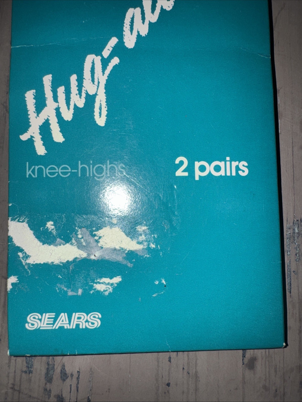 New Vintage Sears Hug-Alon Knee-Highs Day Sheers 2 Pair Dove Grey Regular Leg T