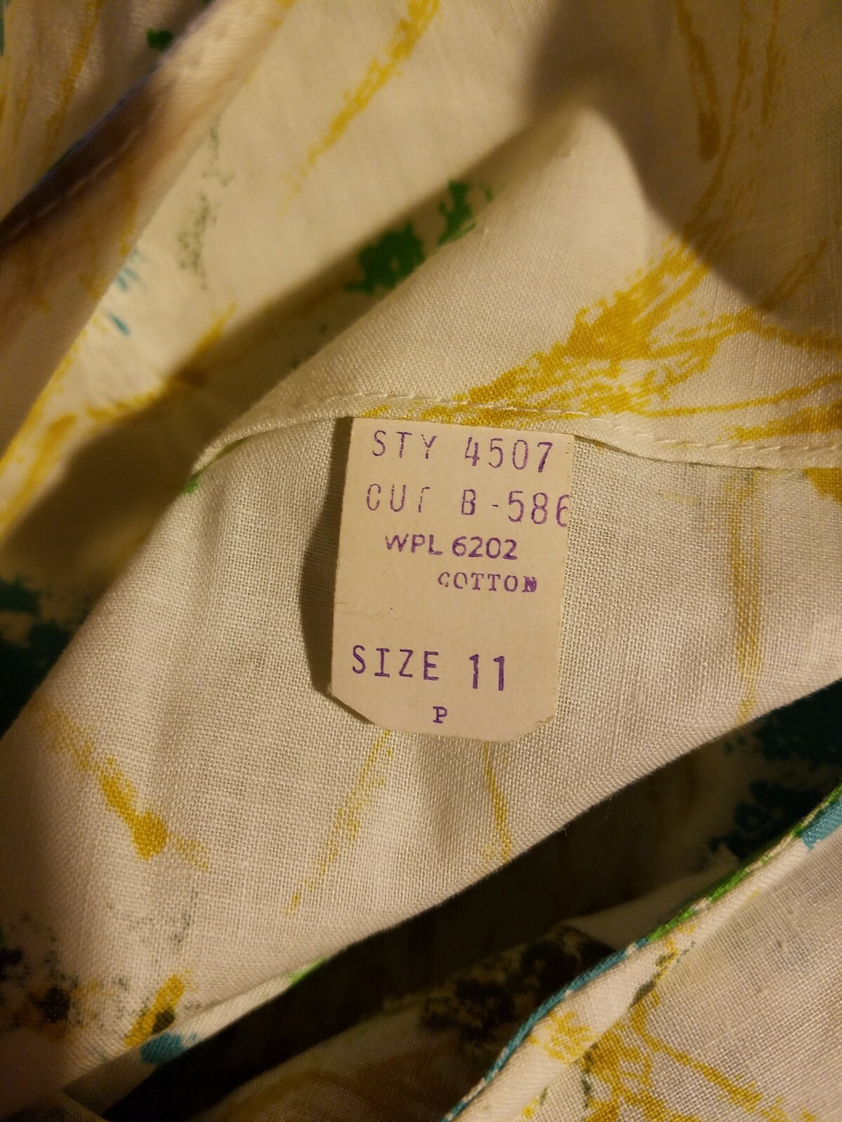 Vtg 60s Novelty Print Shoulder mid century Dress Shirley Lee jr.