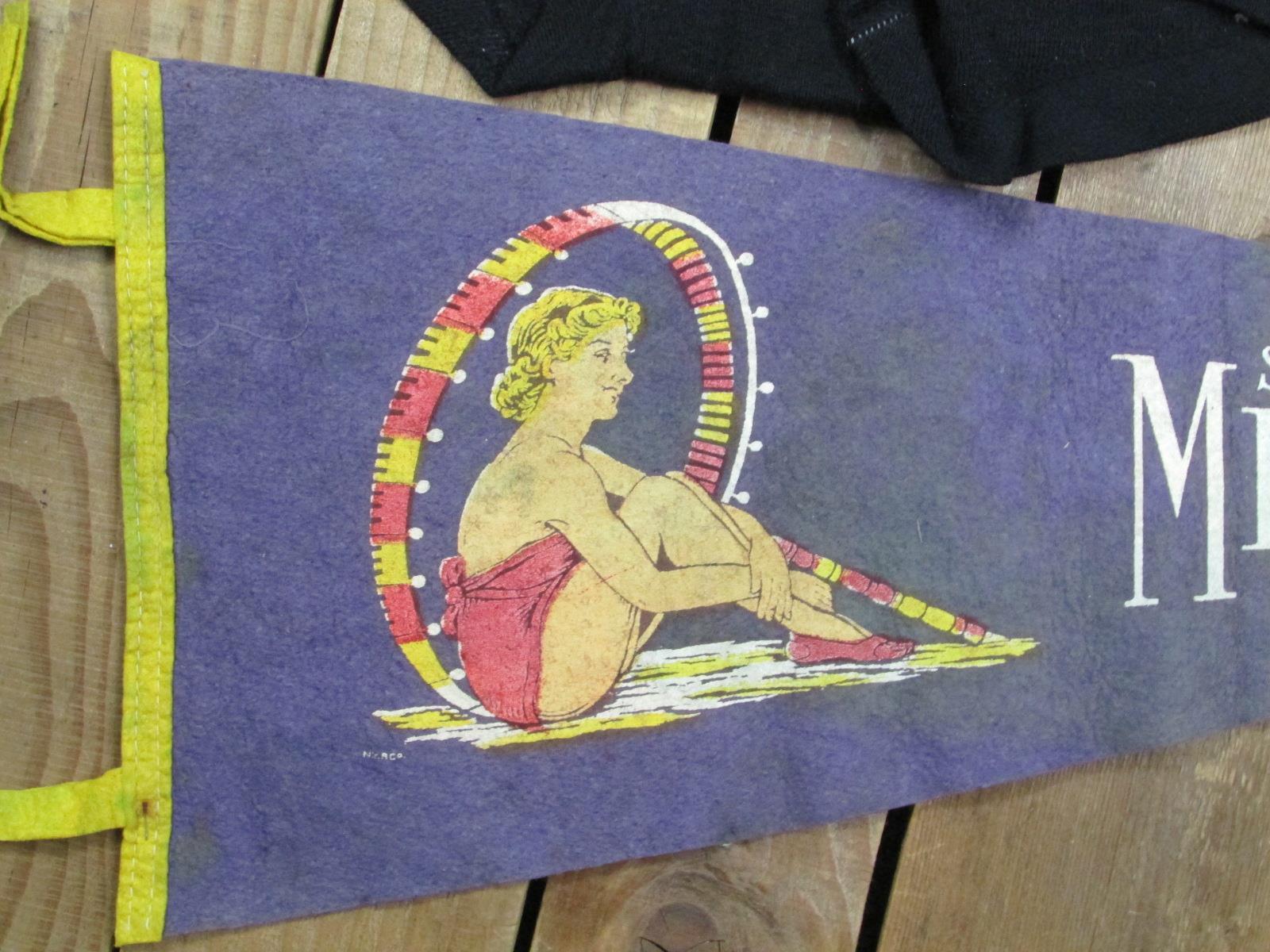 Vintage 1920s BVD Wool Swimsuit Bathing Suit Beach Theme Magazine Framed Pennant