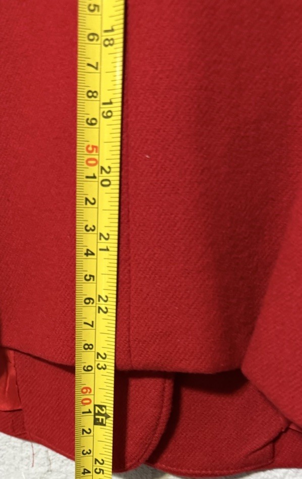 Vintage 90s Savannah Red 100% Pure New Wool Blazer 3 Button Size M/L