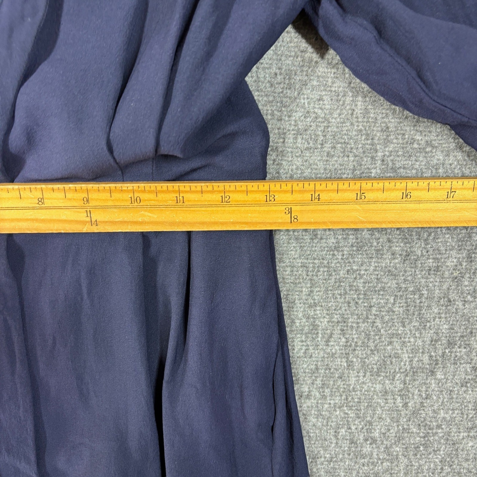Vintage Paula Dean Originals Juliette Navy Blue Scalloped Collar Midi Dress 40s