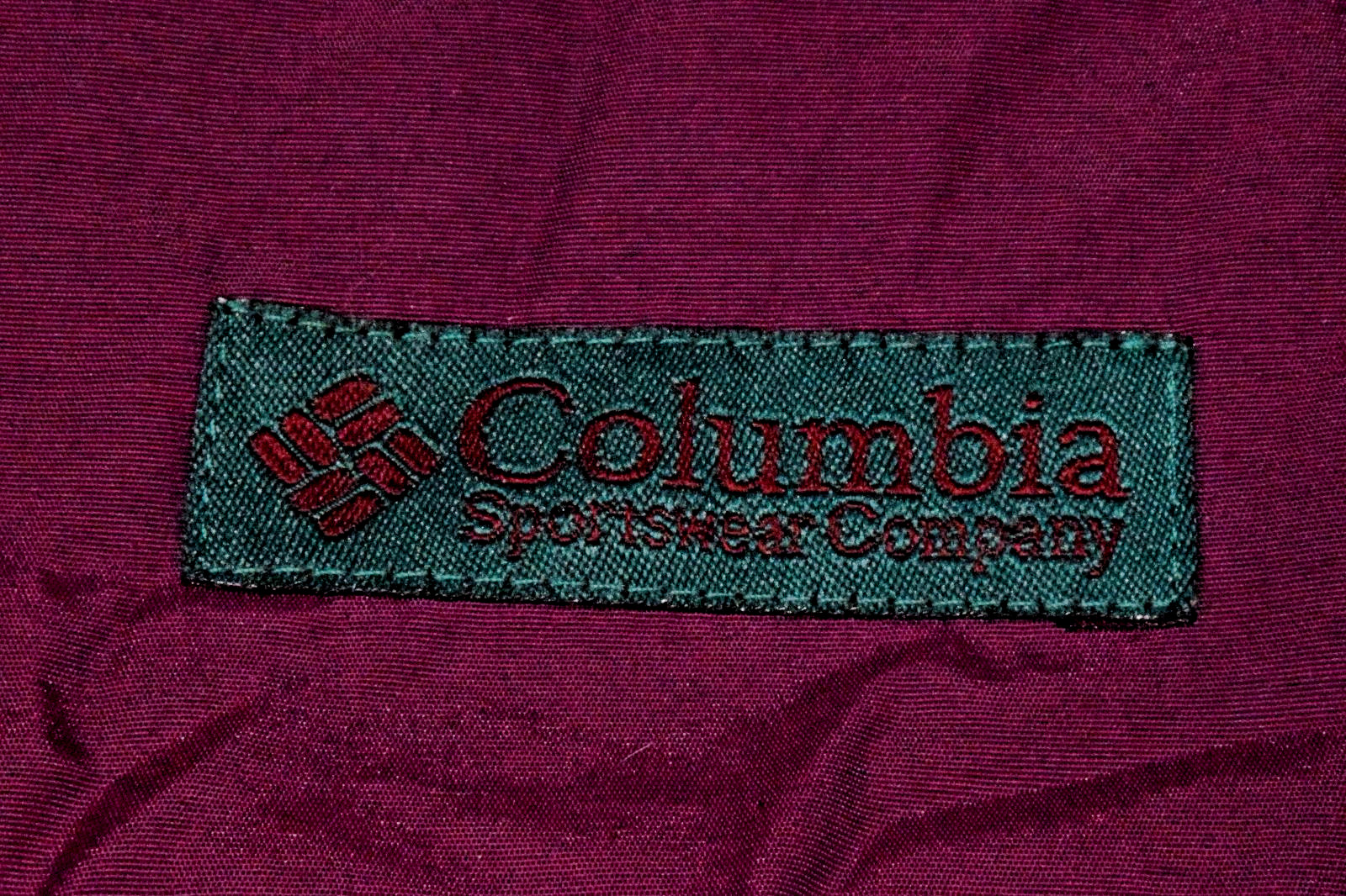 Vintage Columbia Jacket Size S 90s Plum Purple Abstract Aztec Nylon Fleece Lined