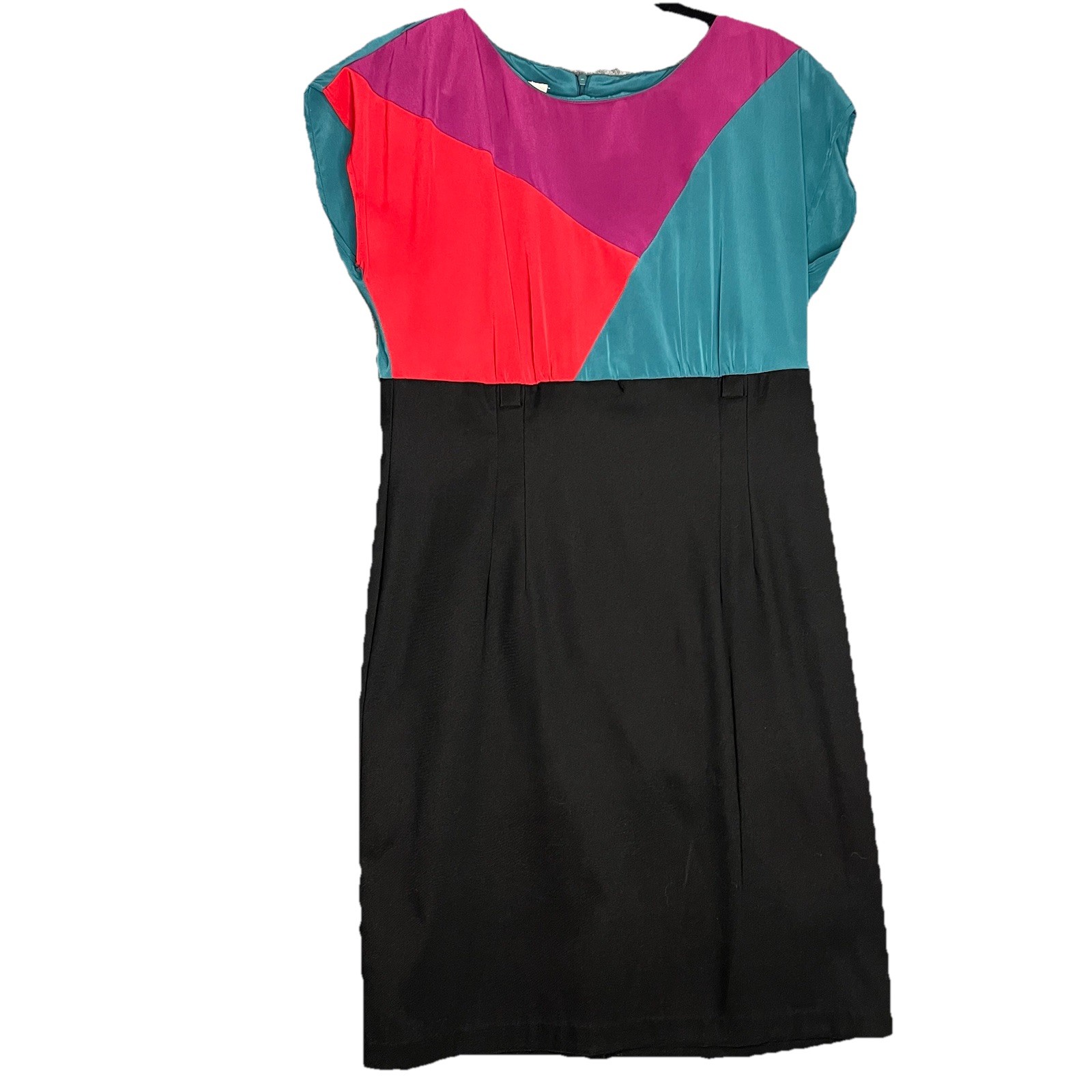 VTG 80s ALYX Limited Sleeveless Geometric Dress Size 10 Office Career Wear