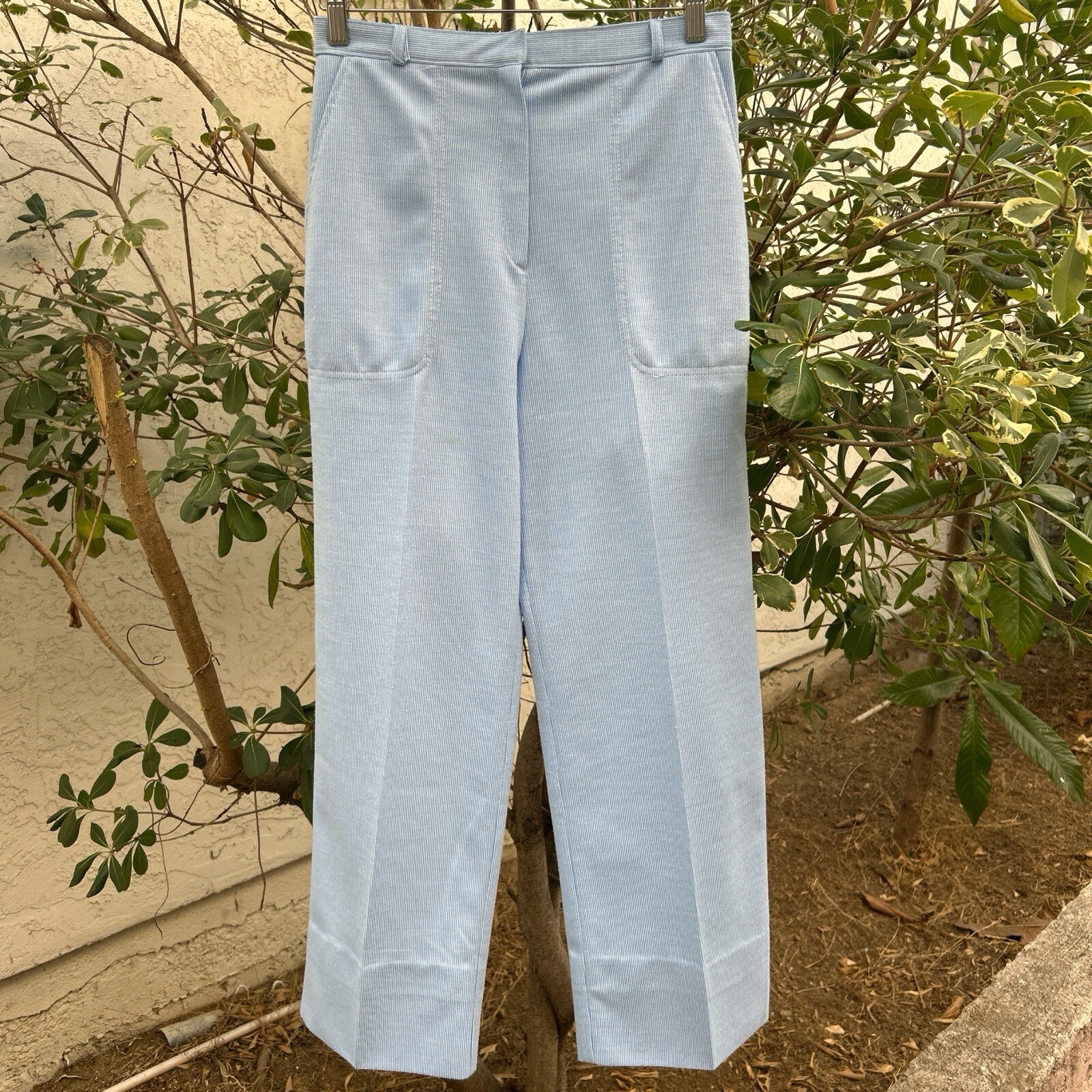 Vintage 1970s Alex Colman Light Blue Women’s Pants 28×26