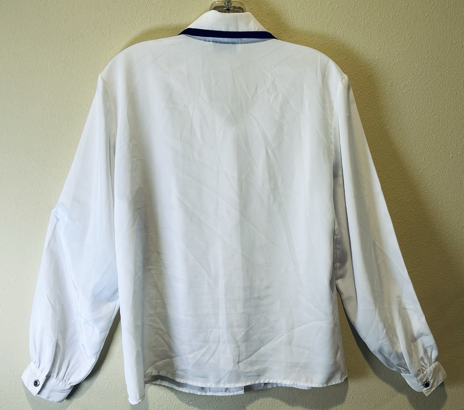 Heritage Road Vin. 90’s White Bl. Long Sleeve Blouse Frog Button Shirt Sz M